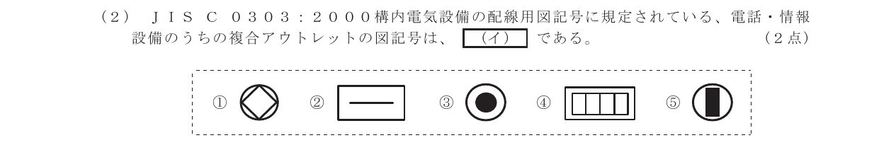 令和5年度第1回 技術 第9問(イ) 問題図