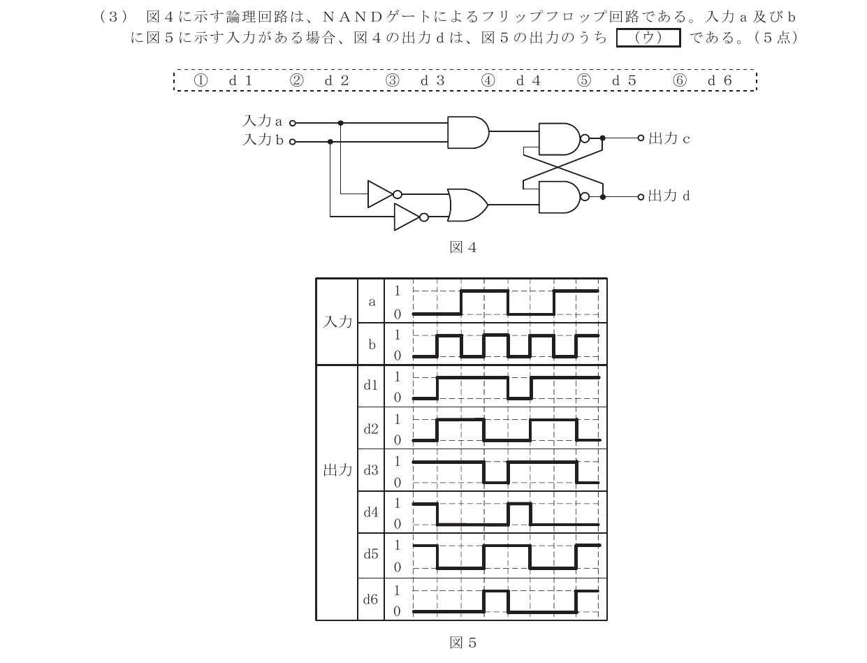 令和5年度第1回 基礎 第3問(ウ) 問題図