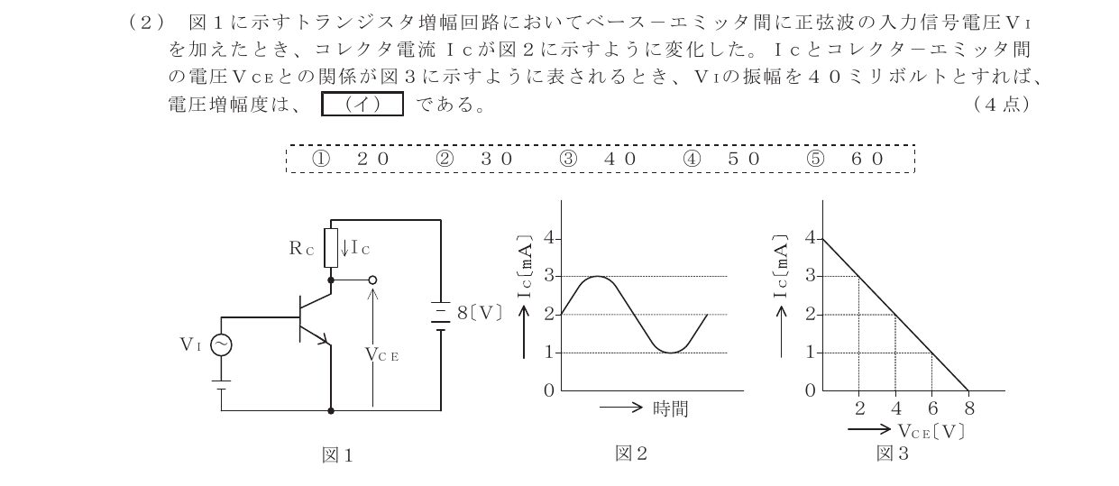 令和5年度第2回 基礎 第2問(イ) 問題図