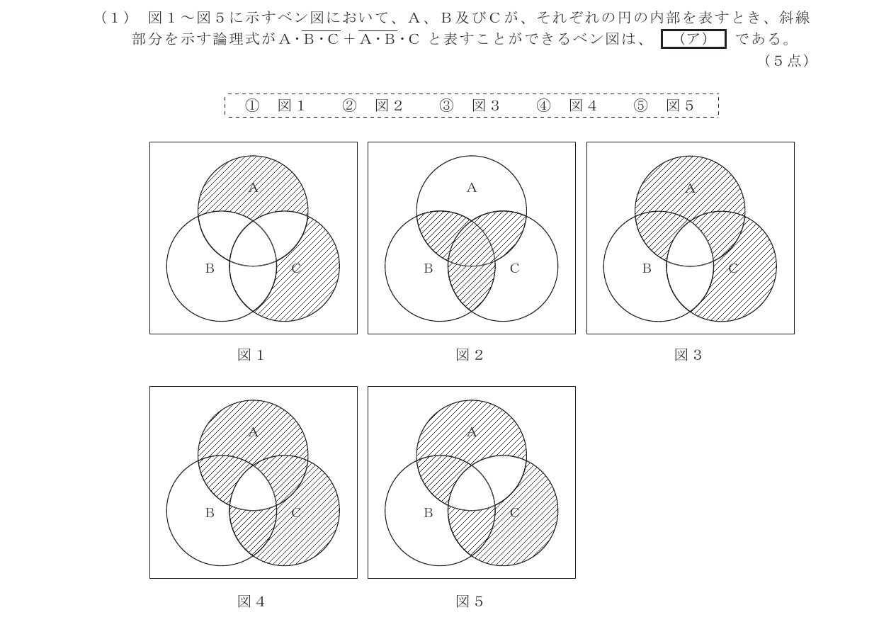 令和6年度第2回 基礎 第3問(ア) 問題図