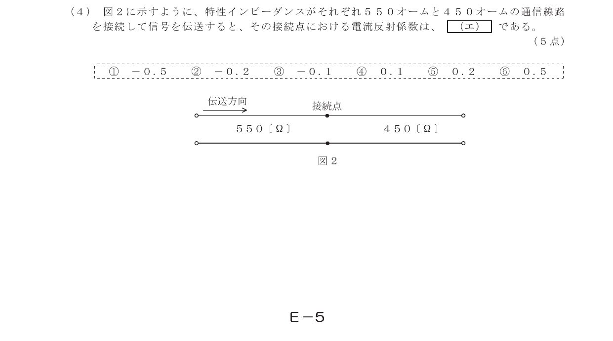 令和7年度第1回 基礎 第4問(エ) 問題図